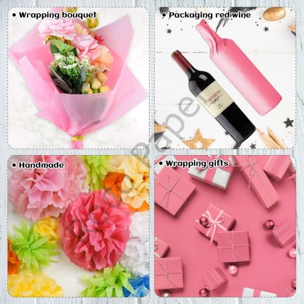 Pelur Kağıt - 20x30 Cm A4 - 100 Adet Pembe Renk