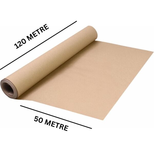 Kraft Rulo Ambalaj Kağıdı, Çeyiz, Koli, Hediye Paketleme, Çiçek Buket, DIY Kağıdı, 80g, 120cm x 50m