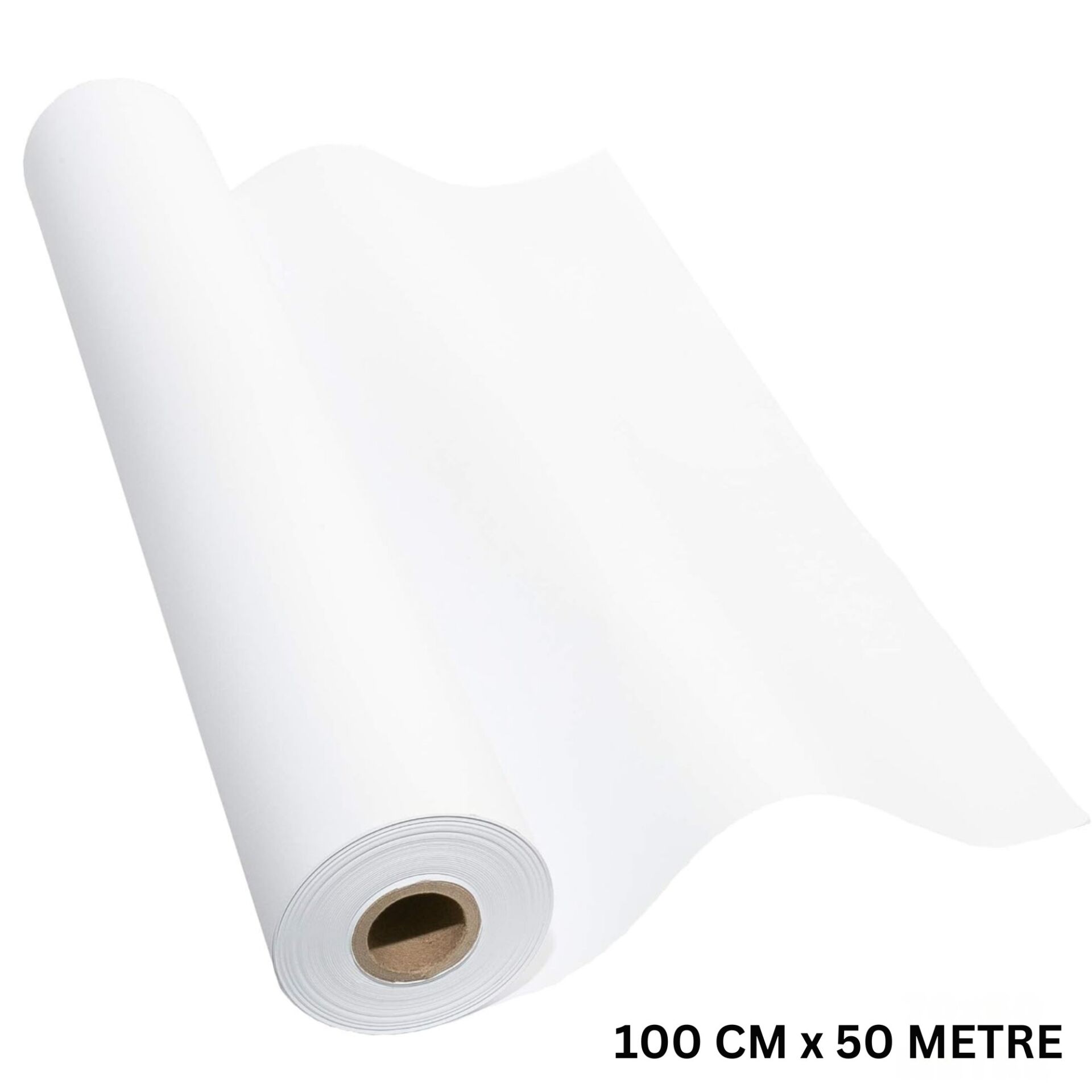 Beyaz Kraft Ambalaj ve Hediye Paketleme Kağıdı, Rulo Resim, Çeyiz Kağıdı, 80 gr-100 Cm x 50 Metre