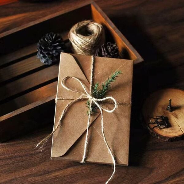 Kraft Zarf Seti, 50’li Paket – 7x9 cm, Mini Boy Davetiye, Kart, Fotoğraf ve Özel Gün Zarfları