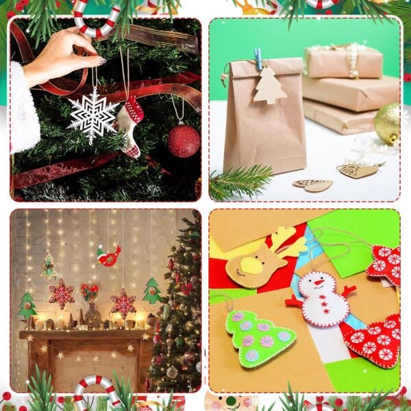 Doğal Kesilmiş Jüt İp Seti, 100lü-35 Cm, Kraft Hediye Paketleme & Süsleme İpi, Etiket ve Ambalaj İpi