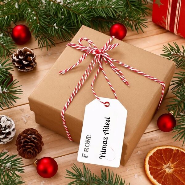 Kesilmiş Kırmızı Beyaz İp Seti, 100lü-35 Cm, Hediye Paketleme & Süsleme İpi, Etiket ve Ambalaj İpi