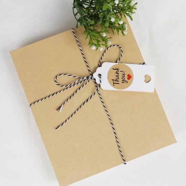 Kesilmiş Siyah Beyaz İp Seti, 100lü-35 Cm, Hediye Paketleme & Süsleme İpi, Etiket ve Ambalaj İpi