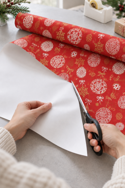 İtalyan Hediye Paketleme Kağıdı, Kalp, Top Desenli Ambalaj Kağıdı, Kırmızı, No:470B 70x200 Cm