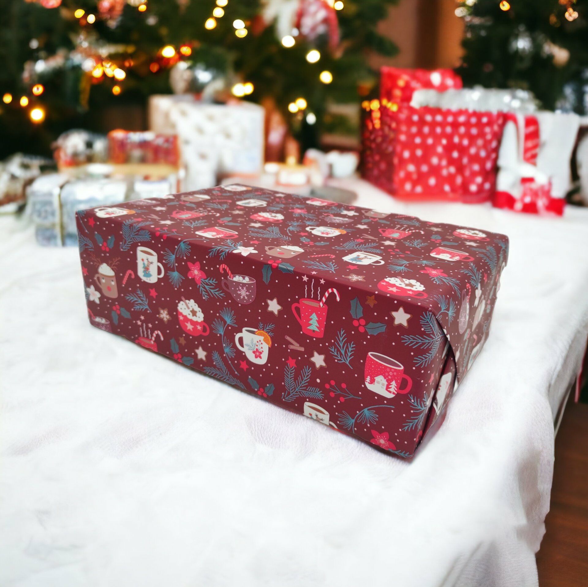 Roco Paper İtalyan Premium Yılbaşı Hediye Paketleme Ambalaj Kağıdı Rulo No:318E 70*300 cm