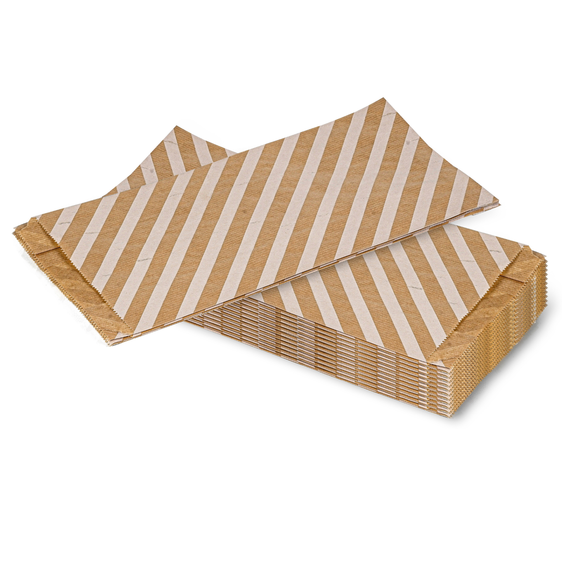 Körüklü Kraft Kese Kağıdı,  Beyaz Verev Desenli Şamua Kağıt Poşet, Hediye Paketleme, Ambalaj Poşeti, Doğum Günü,ve  Sunum İçin İdeal,15x33 Cm,