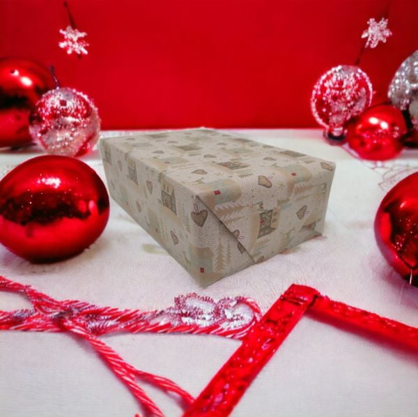 Roco Paper İtalyan Premium Yılbaşı Hediye Paketleme Ambalaj Kağıdı Rulo No:749F 70*300 cm