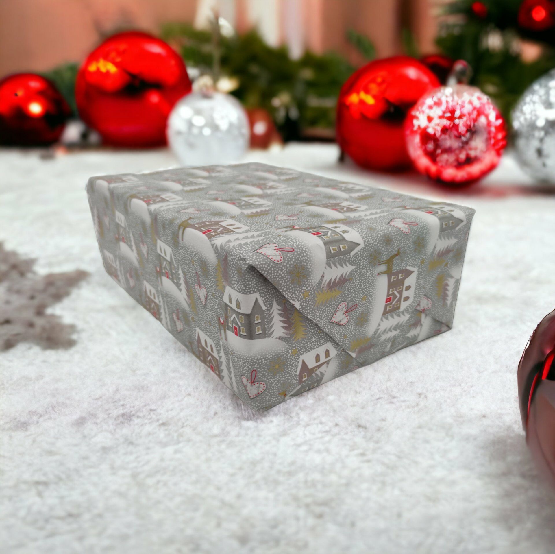 Roco Paper İtalyan Premium Yılbaşı Hediye Paketleme Ambalaj Kağıdı Rulo No:449F 70*300 cm