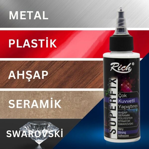 Superfix Çok Kuvvetli Su Bazlı Yapıştırıcı, Ahşap, Seramik, Takı, DIY Tutkalı, 120 cc (4 fl oz)