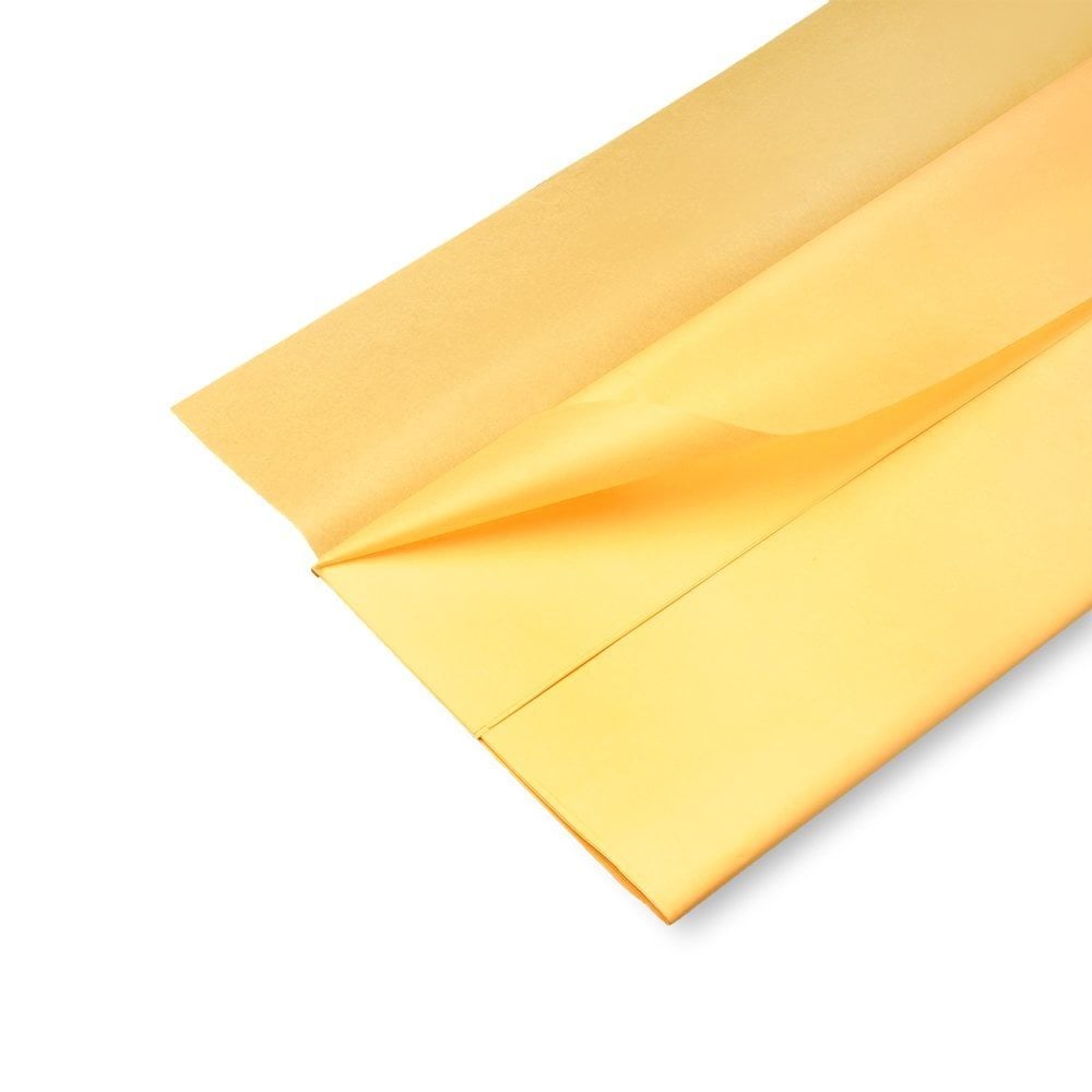 İtalyan Sarı Pelur Kağıt, Hediye ve Çiçek Paketleme Kağıdı, 50*75cm, 1kg (130-134 Adet)
