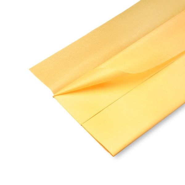 İtalyan Sarı Pelur Kağıt, Hediye ve Çiçek Paketleme Kağıdı, 50*75cm, 1kg (130-134 Adet)