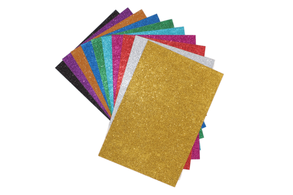 Simli Fon Kartonu - 10 Renk Simli Fon Kağıdı A4 - 20x30 Cm