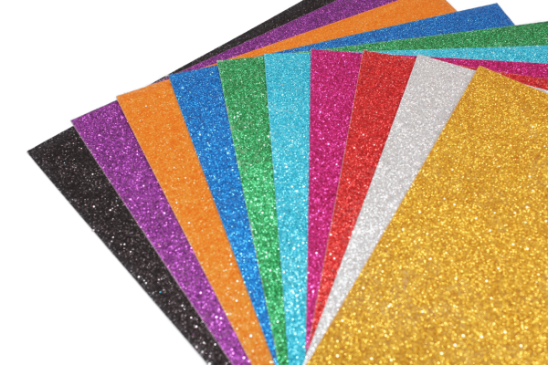 Simli Fon Kartonu - 10 Renk Simli Fon Kağıdı A4 - 20x30 Cm
