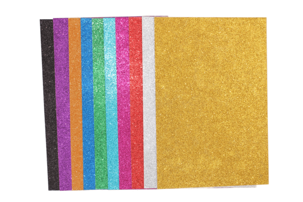 Simli Fon Kartonu - 10 Renk Simli Fon Kağıdı A4 - 20x30 Cm