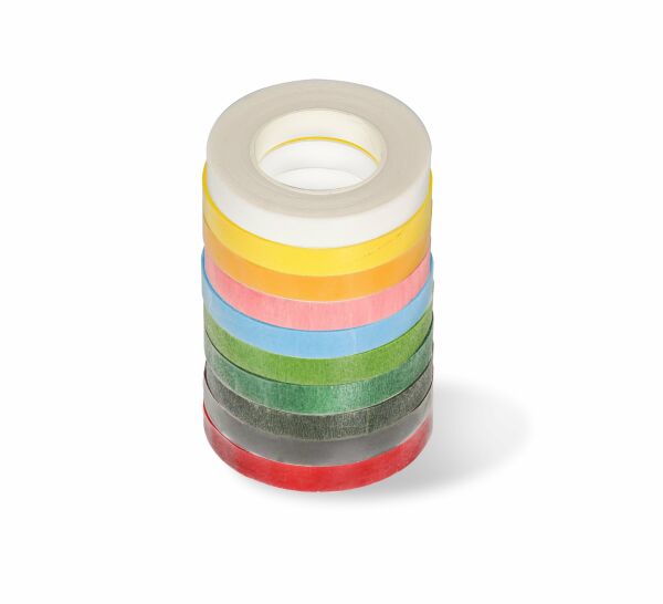 Yapışkanlı Çiçek Bandı - 10 Renk - 10 Adet 1 cm*30 metre - Geniş Renk Yelpazesi