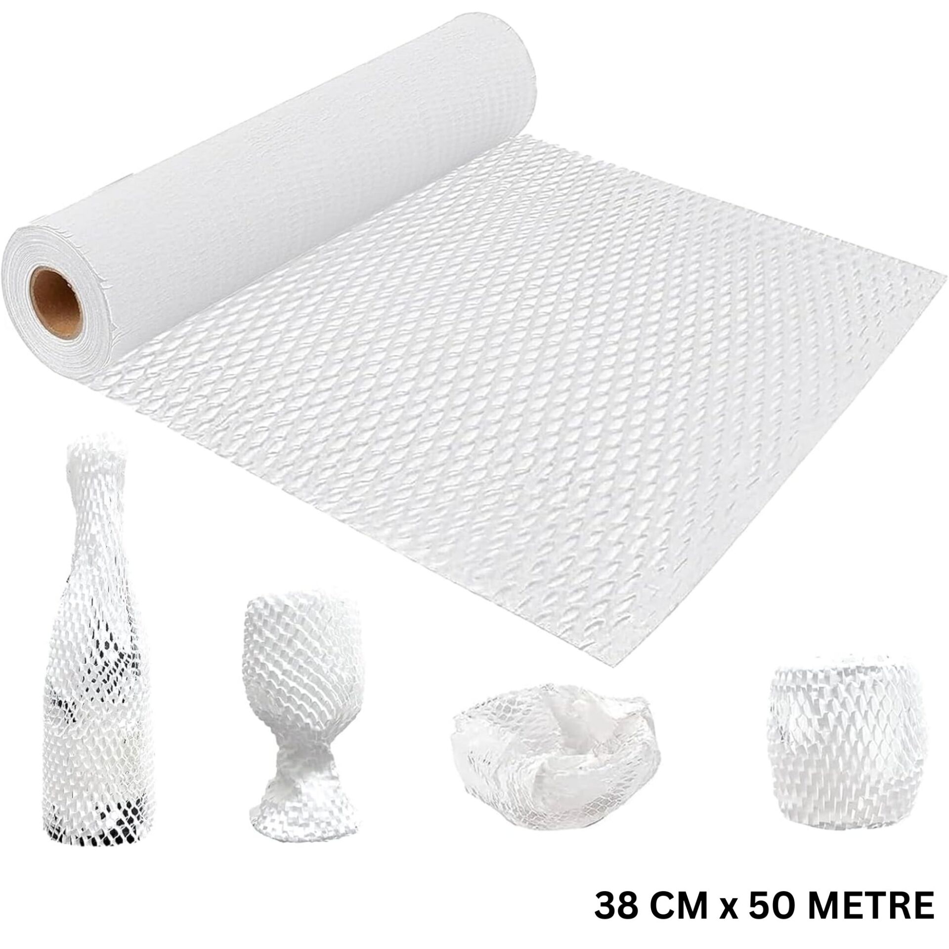 Petek Dolgu Ambalaj Sargı Kağıdı - Beyaz, Hediye ve Eşya Paketleme, Kargo Kağıdı - 38 cm x 50 metre