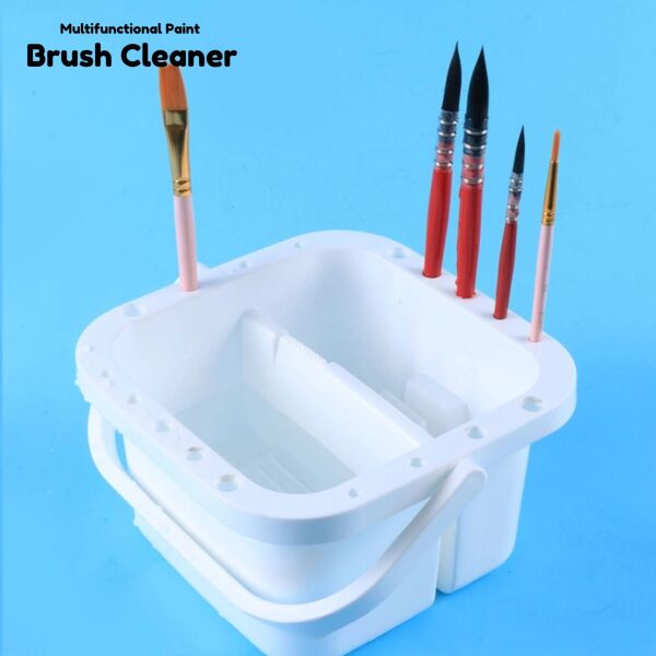 Çok Amaçlı Fırça Yıkama ve Kurutma Kabı, Kapaklı ve Bölmeli, Sanat Ve Hobi Fırçası Temizleme Kutusu