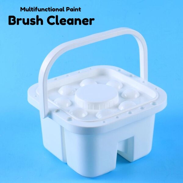 Çok Amaçlı Fırça Yıkama ve Kurutma Kabı, Kapaklı ve Bölmeli, Sanat Ve Hobi Fırçası Temizleme Kutusu