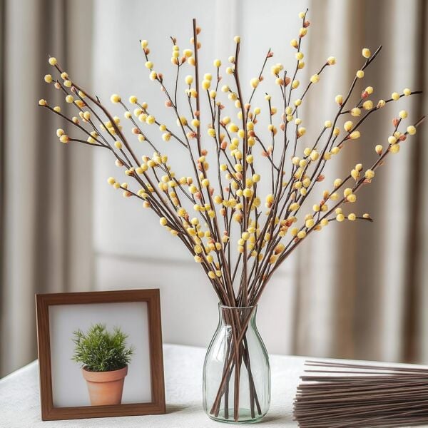 Yapay Çiçek Teli, Çiçek Aranjman Yapım Teli - 2 mm, 10 Adet - 40 cm - Kahverengi