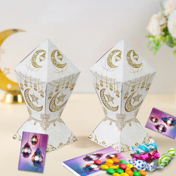 Ramazan Fener Temalı Hediye ve Tebrik Kartı, Ambalaj ve Paketleme Etiketi, 7x11 Cm, 25 Adet
