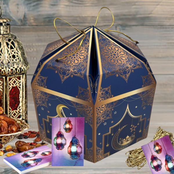 Ramazan Fener Temalı Hediye ve Tebrik Kartı, Ambalaj ve Paketleme Etiketi, 7x11 Cm, 25 Adet