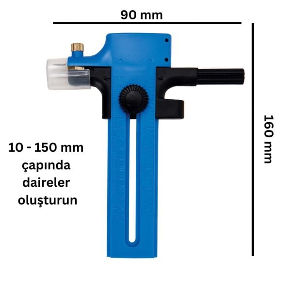 Profesyonel Pergel Daire Kesici, Hobi, Sanat, DIY Maket Bıçağı, 10-150 mm Hassas Kesim