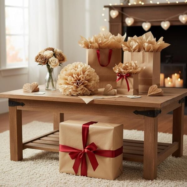 Kraft Pelur Kağıt - Hediye ve Çiçek Paketleme Kağıdı, 25’li Paket, 50x70cm