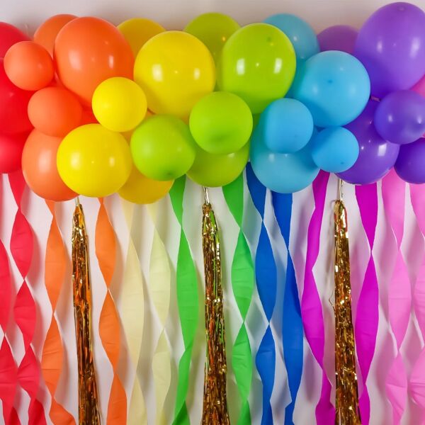 Beyaz Krapon Kağıdı Rulosu, 6’lı Paket, Çiçek Yapım, Parti, El İşi Süsleme Kağıdı, 4.5 Cm x 22 Metre