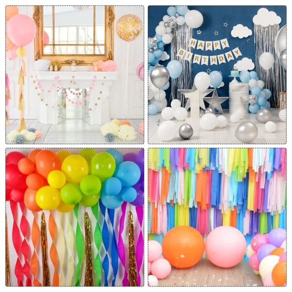 Beyaz Krapon Kağıdı Rulosu, Çiçek Yapım, Parti, El İşi Süsleme Kağıdı, 2li Paket, 4.5 Cm x 22 Metre