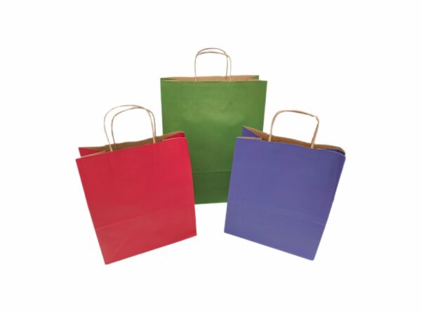 Yeniyıl Yılbaşı Büyük Kağıt Çanta Kırmızı Mavi 25x12x31 Cm 31x12x41 Cm Yeşil 3 Adet
