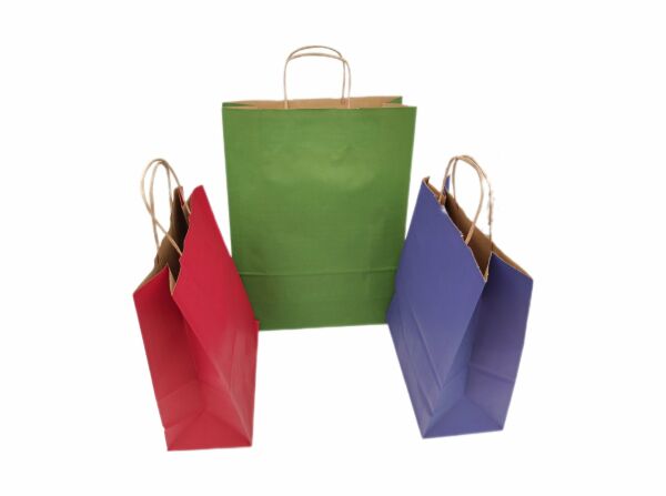 Yeniyıl Yılbaşı Büyük Kağıt Çanta Kırmızı Mavi 25x12x31 Cm 31x12x41 Cm Yeşil 3 Adet
