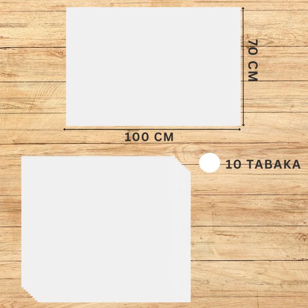 Beyaz Kraft Ambalaj Ve Hediye Paketleme Kağıdı, Çift Taraflı Kağıt Rulo, 80 Gr-70x100 Cm, 10lu Paket