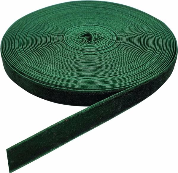 Yeniyıl Yılbaşı Yeşil Kadife Kurdele 3 cm 18 metre