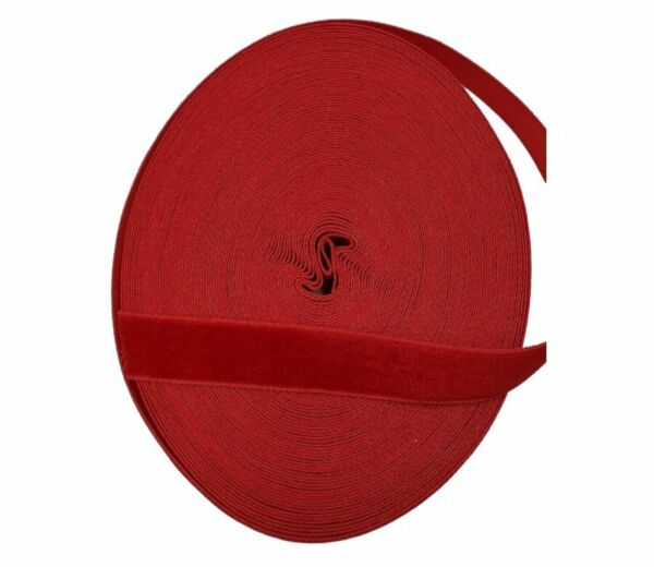 Yeniyıl Yılbaşı Kırmızı Kadife Kurdele 3 cm 18 metre