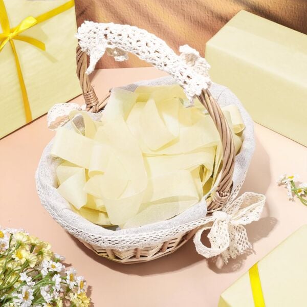 Açık Sarı Pelur Kağıdı-A4, Hediye, Çiçek Ambalaj Paketleme & DIY Transparan Kağıt, 20x30Cm, 100 Adet