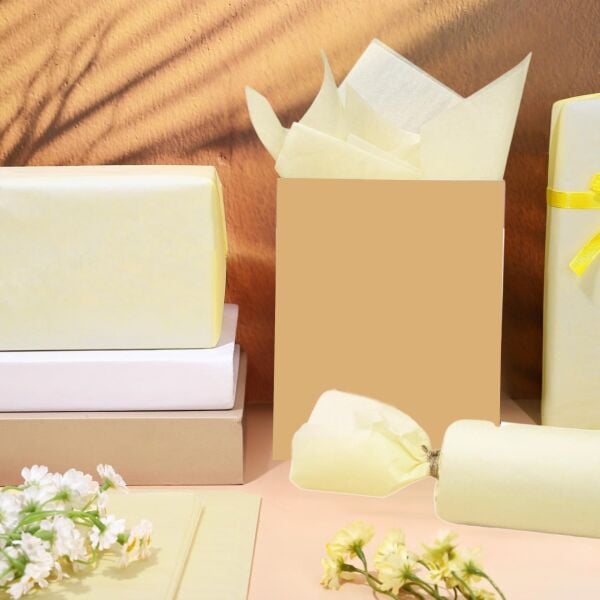 Açık Sarı Pelur Kağıdı-A4, Hediye, Çiçek Ambalaj Paketleme & DIY Transparan Kağıt, 20x30Cm, 100 Adet