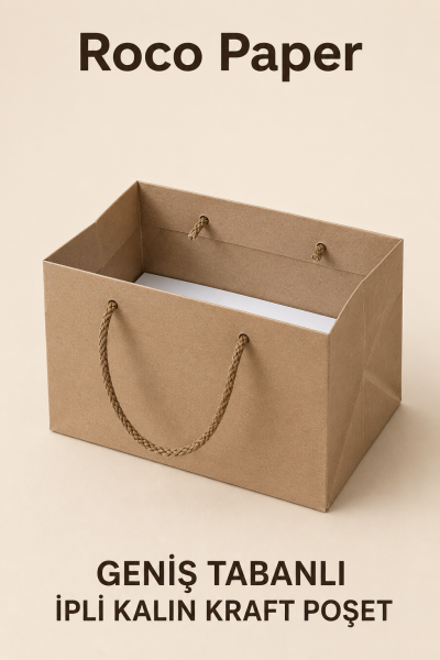 Kraft Karton ''pasta'' Çanta 20x13x13 Cm (10'LU PAKET)