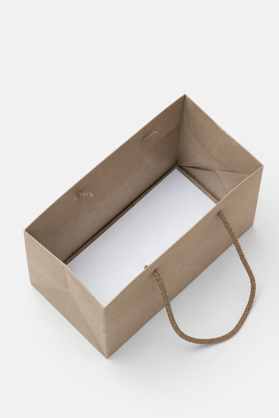 Kraft Karton ''pasta'' Çanta 20x13x13 Cm (10'LU PAKET)