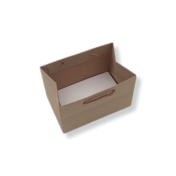 Kraft Karton ''pasta'' Çanta 20x13x13 Cm (10'LU PAKET)