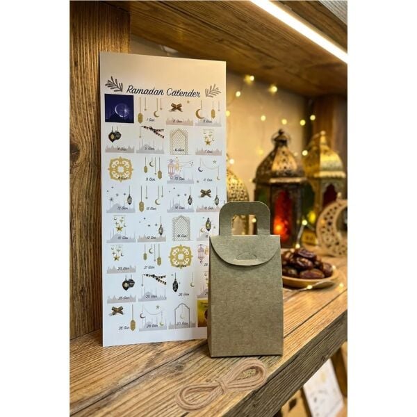 Ramazan Temalı Advent Takvim Sticker Seti - Dekoratif 30 Günlük Calender Etkinlik Çıkartma Seti
