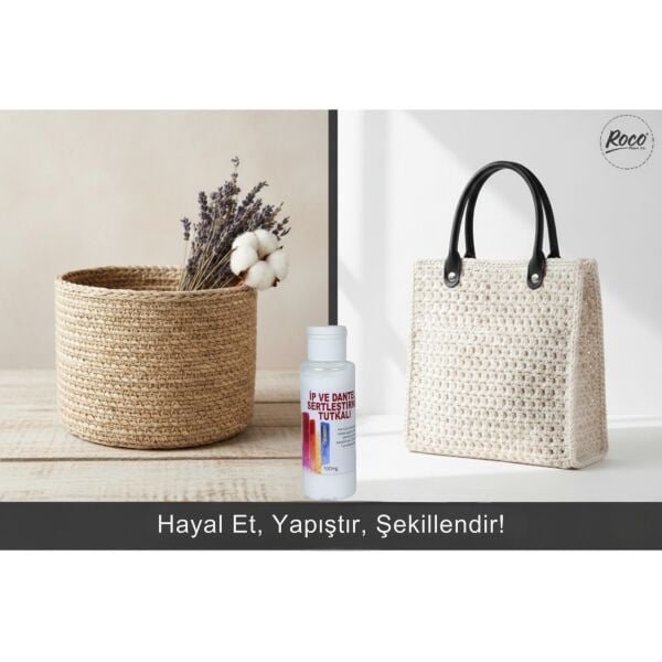 İp ve Kağıt İp Tutkalı, Dantel Sertleştirme, Kolalama Tutkalı, Şeffaf Hobi Yapıştırıcısı, 100 Ml