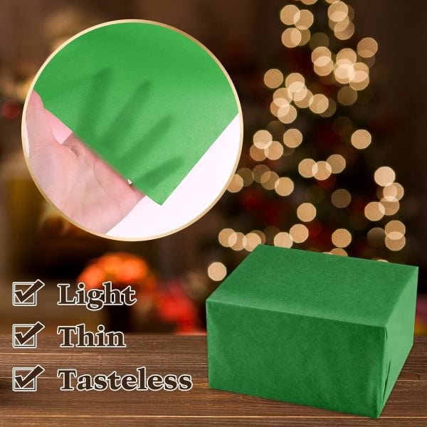 Roco Paper Pelur Kağıt - Yılbaşı Yeşili 17 gr/m. 50*70 cm - 25'li Paket