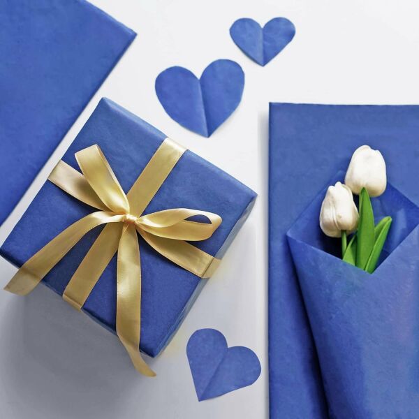 Pelur Kağıt - Koyu Mavi 17 gr/m. 50*70 cm - 25'li Paket