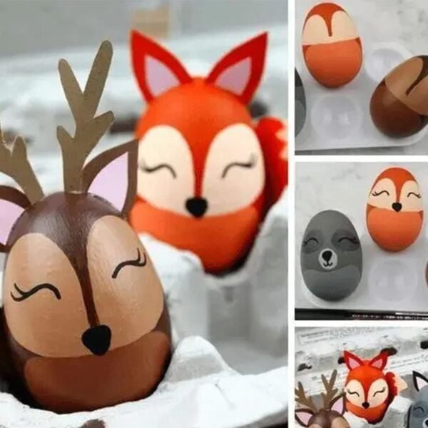 2'li Paskalya Strafor Yumurta Seti, Hobi, Boyama ve Süsleme Malzemesi, Boyanabilir Köpükler  8x6 Cm