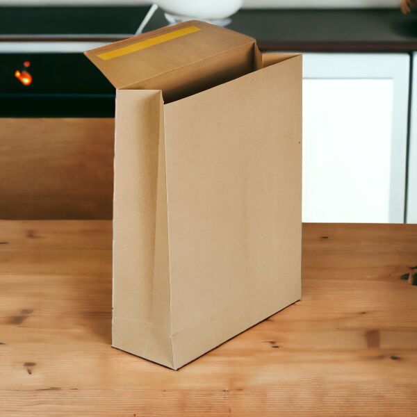Ağzı Yapışkanlı Kraft Karton Hediye Paketi 50*35*13 cm 10'lu