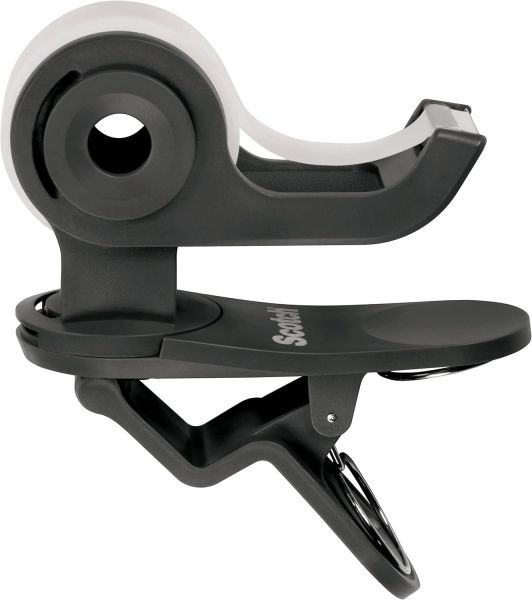 Scotch Masaüstü Klipsli ve Dönebilen Bant Dispenseri - Kömür Grisi Bant Kesici 19mm x 8,89m 1 Adet