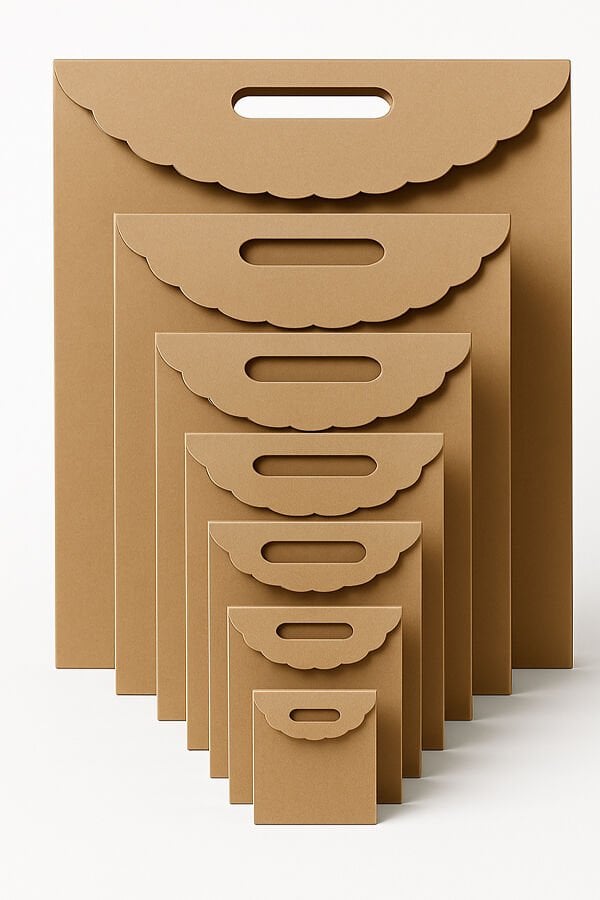 El Geçme Kraft Çanta, Hediye, Alışveriş, Butik, Parti ve Paketleme Çantası, 9x13 Cm,