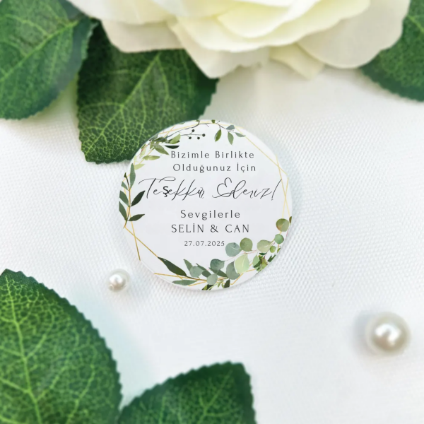 Özel Baskı Kına, Nikah Davetiye Sticker Etiketi, 4*4 cm - 70 Adet - WS04 - 4