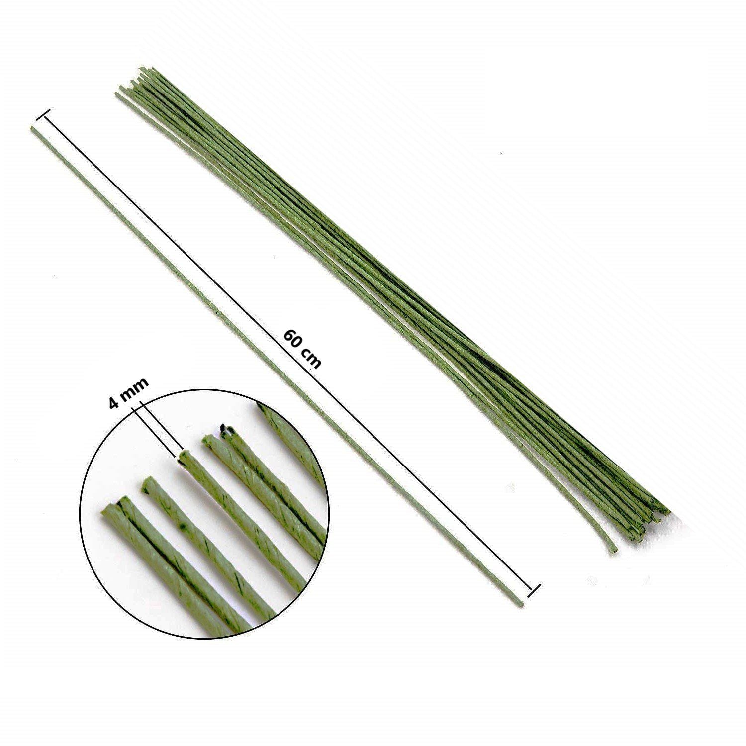 Roco Paper | Roco Paper Çiçek Teli 4 mm. - 4'lü Paket 60 cm - Yeşil