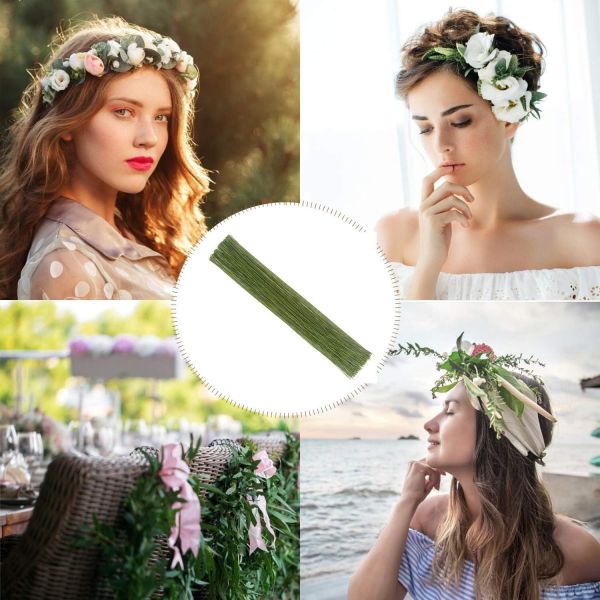 Roco Paper Çiçek Teli 7 mm. - 1 Adet 80 cm - Yeşil